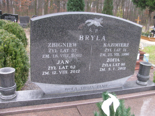 Zofia Bryła 1921 Herby - Grobonet - Wyszukiwarka osób pochowanych