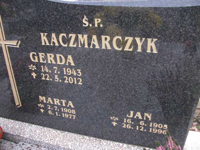 Marta Kaczmarczyk 1908 Herby - Grobonet - Wyszukiwarka osób pochowanych