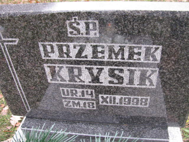 Przemysław Krysik 1998 Herby - Grobonet - Wyszukiwarka osób pochowanych